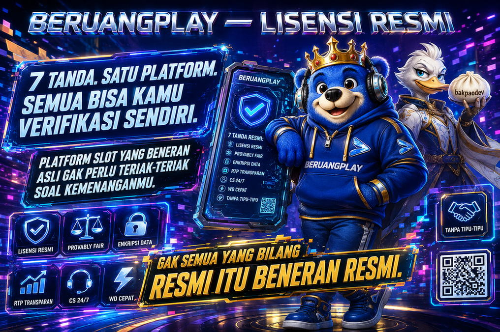 BERUANGPLAY slot resmi — tampilan mesin slot premium berlisensi internasional